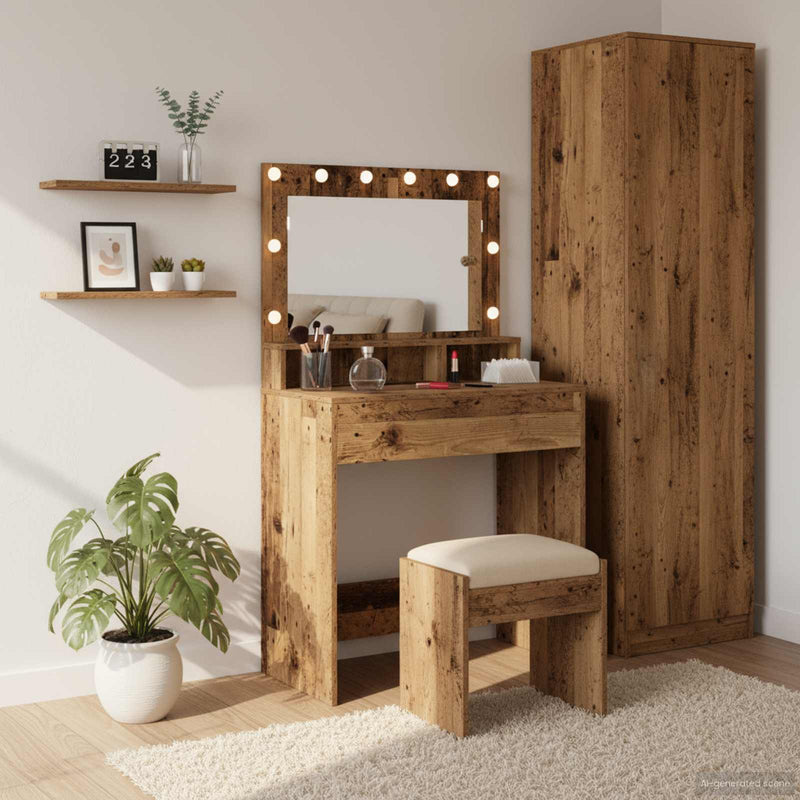 Masă de Machiaj Lemn vechi 75,5 x 41 x 135 cm Lemn prelucrat