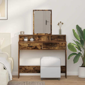 Masă de Machiaj Stejar fumuriu 100 x 41 x 140 cm Lemn prelucrat