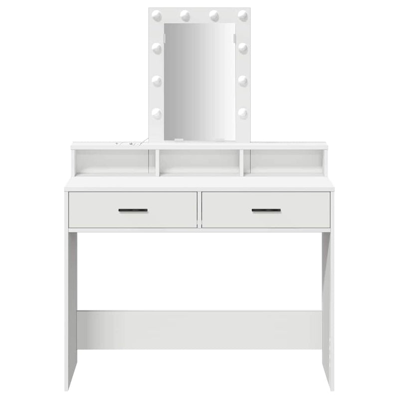 Masă de Machiaj Alb 100 x 41 x 140 cm Lemn prelucrat