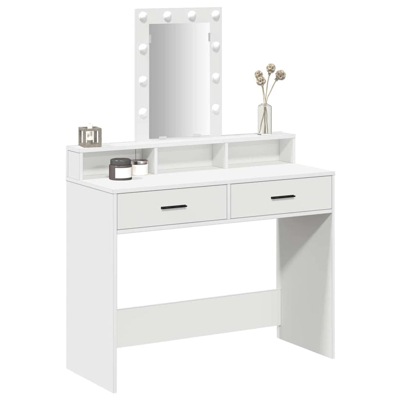 Masă de Machiaj Alb 100 x 41 x 140 cm Lemn prelucrat
