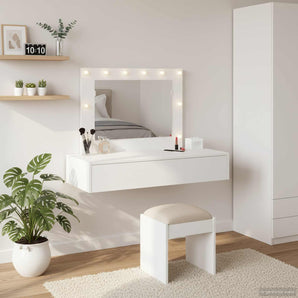 Masă de Machiaj Alb 100 x 40 x 70 cm Lemn prelucrat