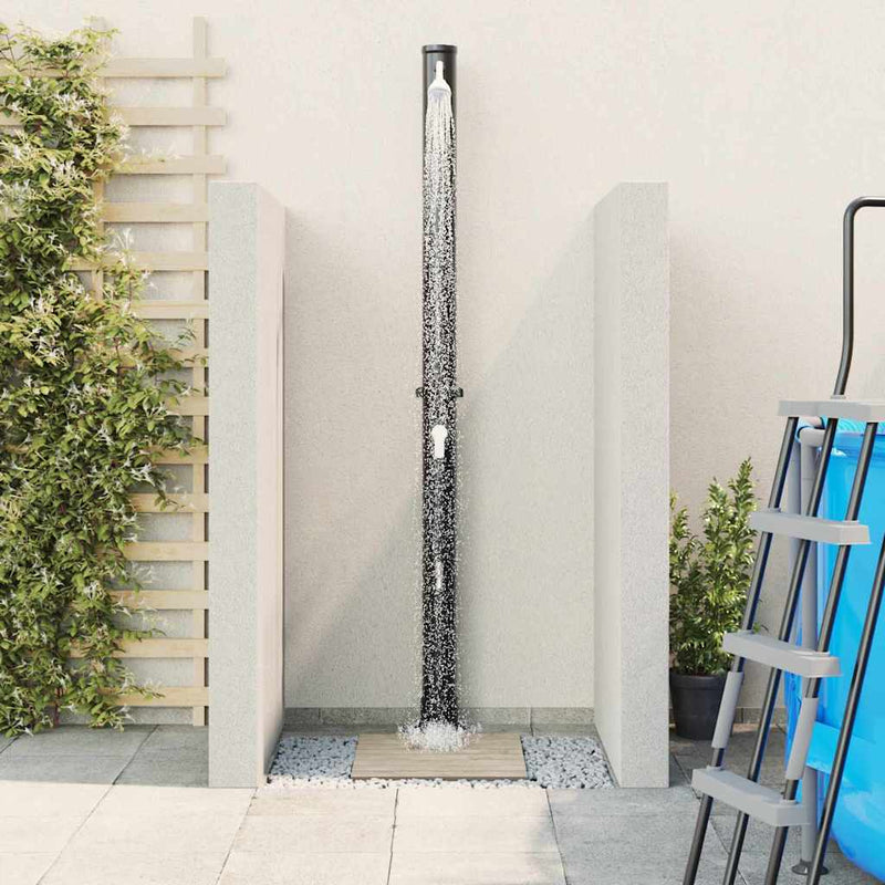 Duș Solar Extern 20 l PVC și Aluminiu Negru