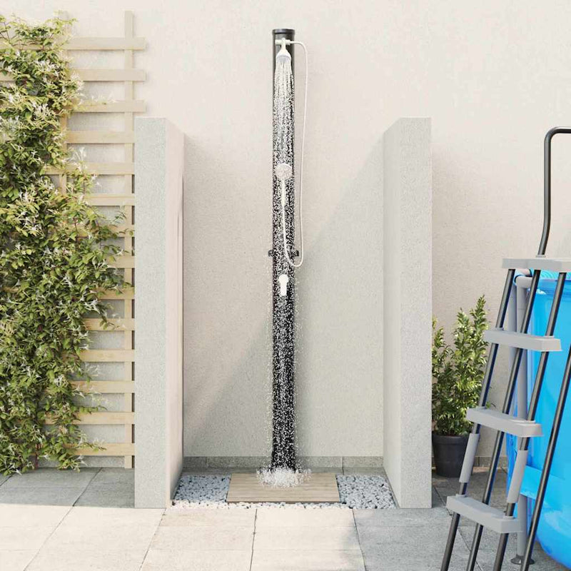 Duș Solar Extern 20 l PVC și Aluminiu Negru