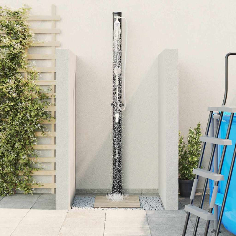 Duș Solar Extern 20 l PVC și Aluminiu Negru