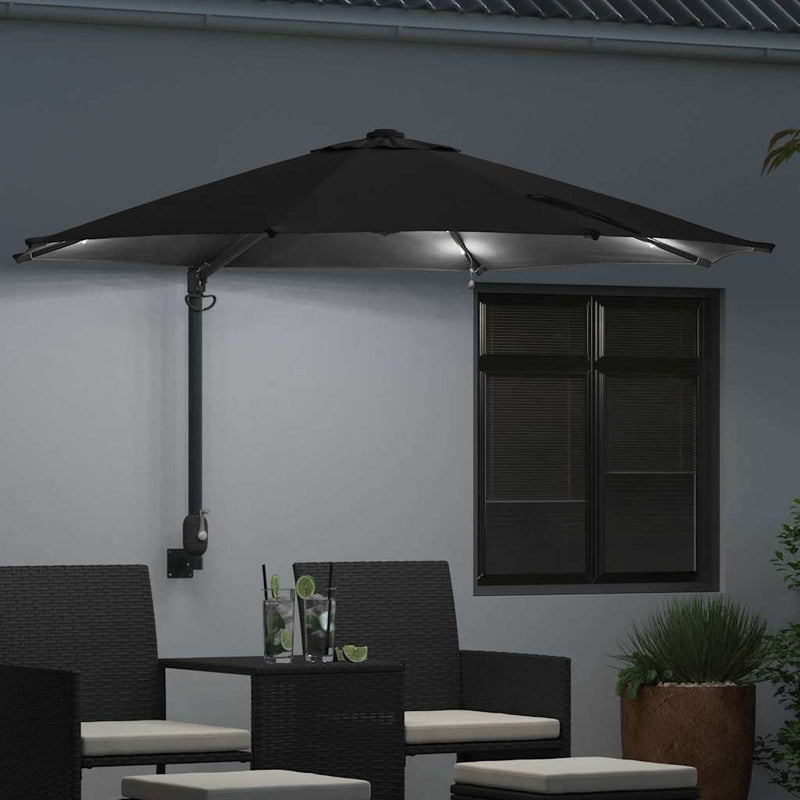 Parasol de Grădină 248 x 248 x 148 cm Poliester și oțel Negru