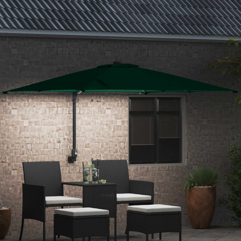 Parasol de Grădină Verde 248,5 x 247,5 x 160 cm