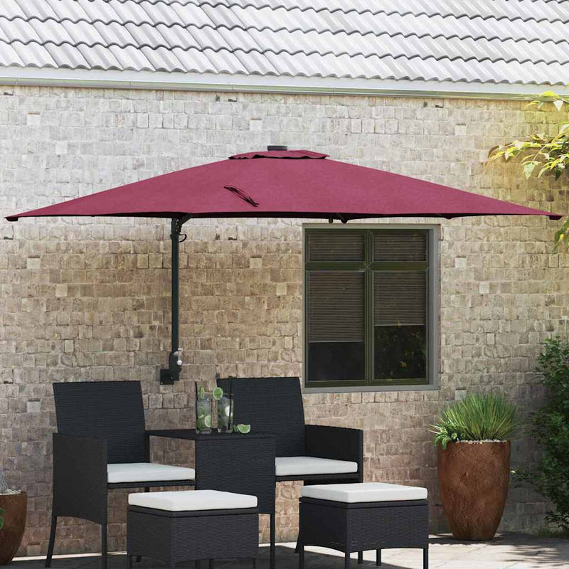 Parasol de Grădină Roșu Bordeaux 248,5 x 247,5 x 160 cm