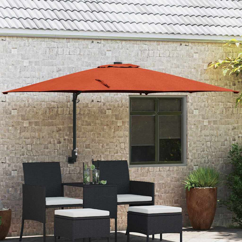 Parasol de Grădină Terracota 248,5 x 247,5 x 160 cm