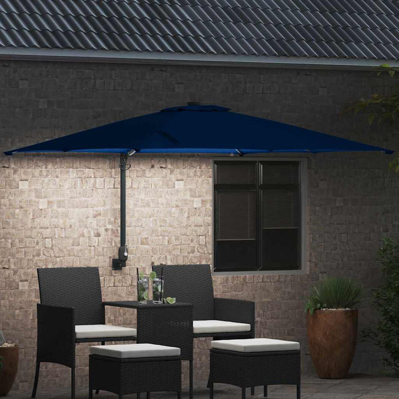 Parasol de Grădină 248,5 x 247,5 x 160 cm Poliester și oțel