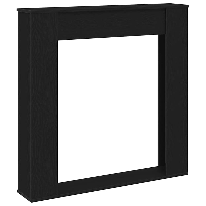 Ramă șemineu stejar negru 100x20x100 cm lemn prelucrat