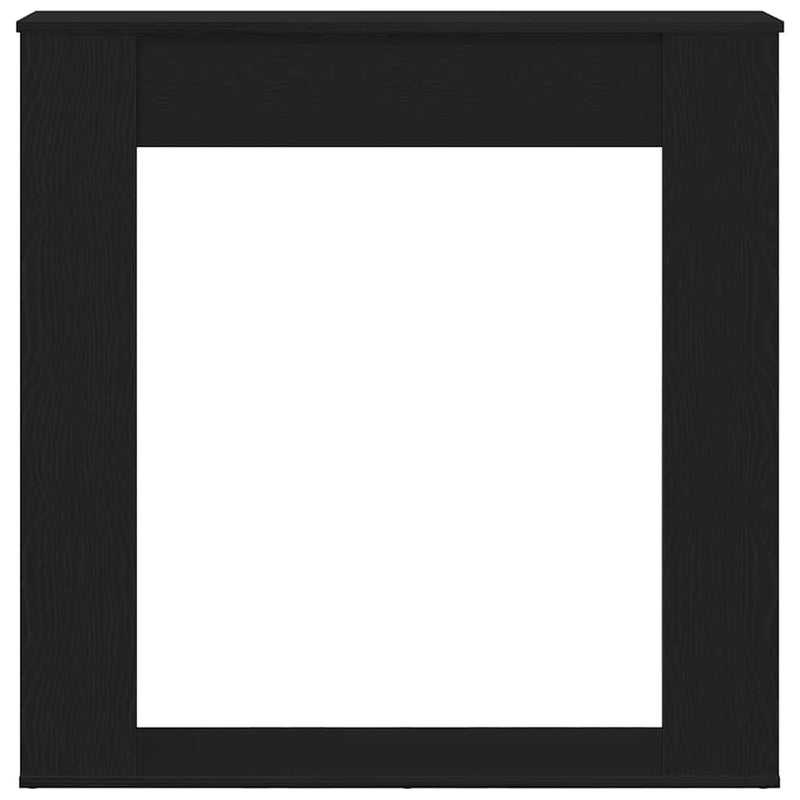 Ramă șemineu stejar negru 100x20x100 cm lemn prelucrat