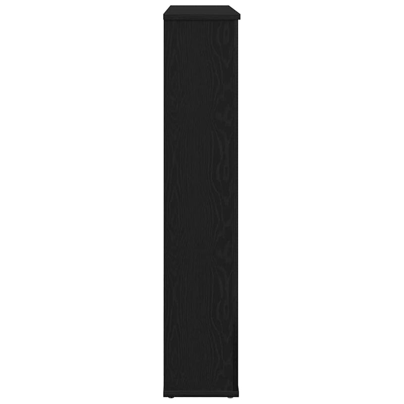 Ramă șemineu stejar negru 100x20x100 cm lemn prelucrat