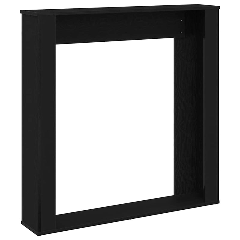 Ramă șemineu stejar negru 100x20x100 cm lemn prelucrat