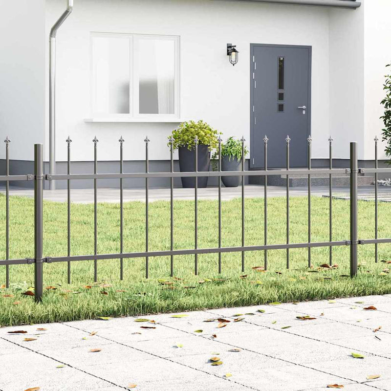 Gard de Grădină WOERDEN 9 buc. 15,3 x 0,6 m Gri