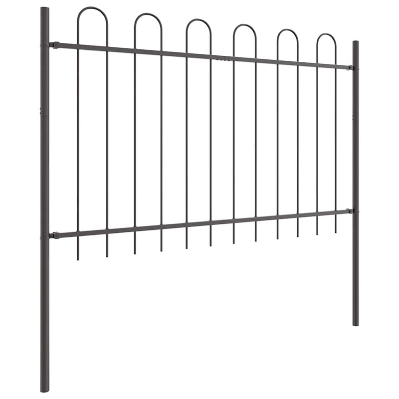 Gard de Grădină BOXTEL 9 buc. 15,3 x 0,8 m Gri