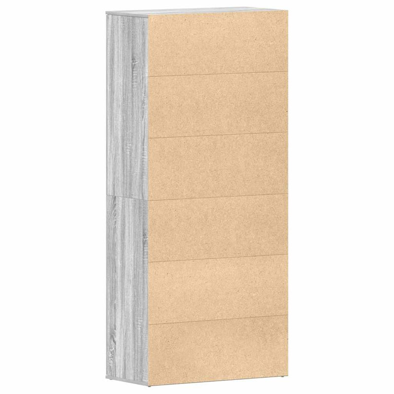 Dulap pentru pantofi 80 x 39 x 178 cm Lemn prelucrat Gri Sonoma