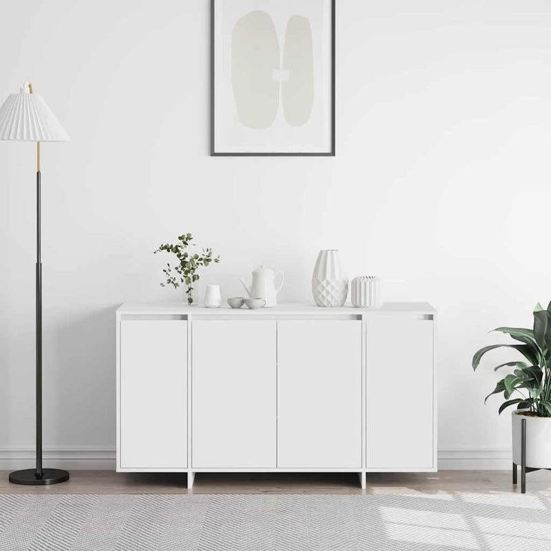 Bufet Alb 135 x 41 x 75 cm Lemn prelucrat
