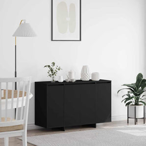 Bufet Negru 120 x 41 x 75 cm Lemn prelucrat