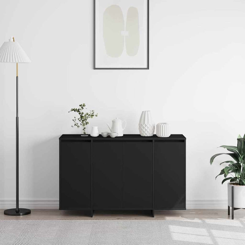 Bufet Negru 120 x 41 x 75 cm Lemn prelucrat