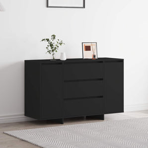 Bufet Negru 120 x 41 x 75 cm Lemn prelucrat