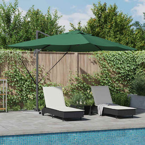 Umbrelă de soare 352 x 251 x 265 cm Poliester și Aluminiu Verde