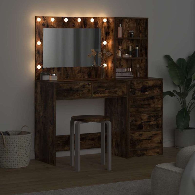 Masă de Machiaj 2 buc. Maro 78,5 x 41 x 135 cm Lemn prelucrat