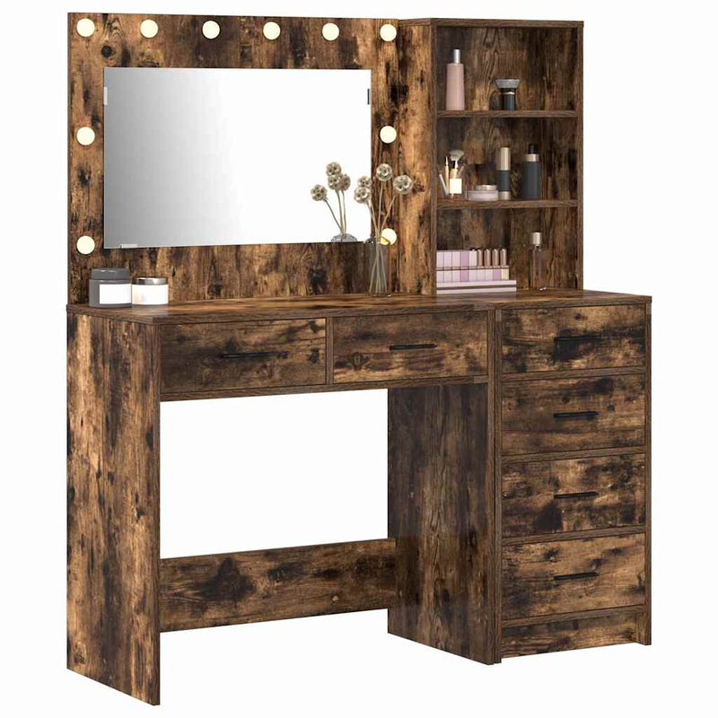 Masă de Machiaj 2 buc. Maro 78,5 x 41 x 135 cm Lemn prelucrat
