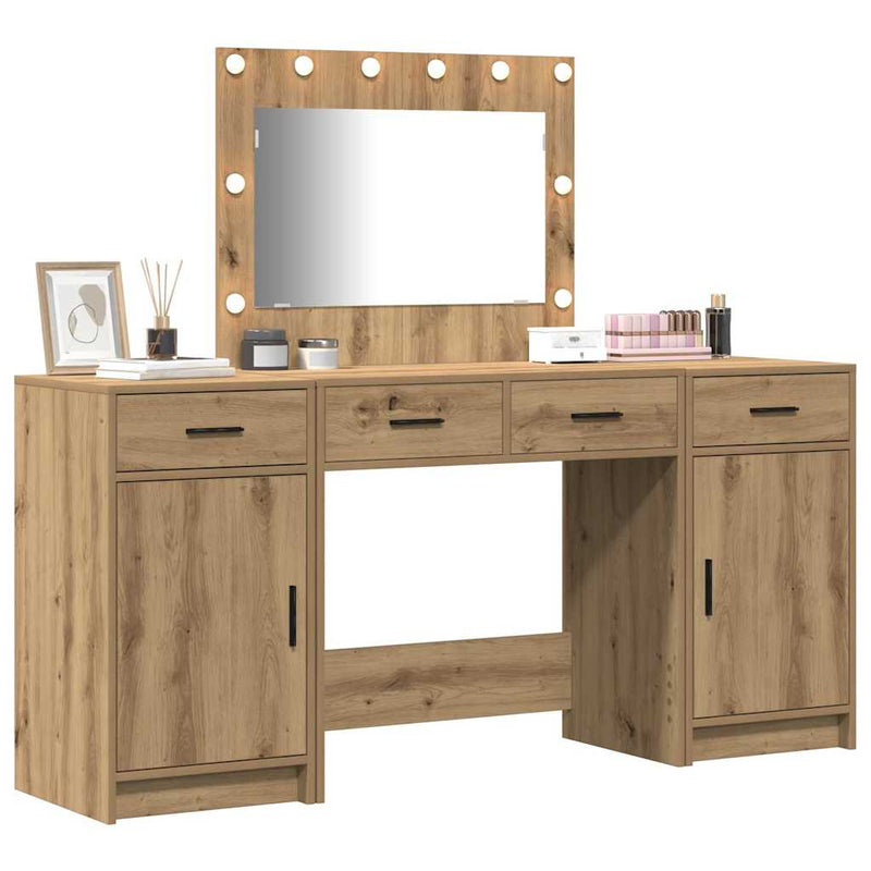 Masă de Machiaj 3 buc. Maro 78,5 x 41 x 135 cm Lemn prelucrat