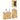 Set mobilier de baie „Corona”, 3 piese, lemn masiv de pin