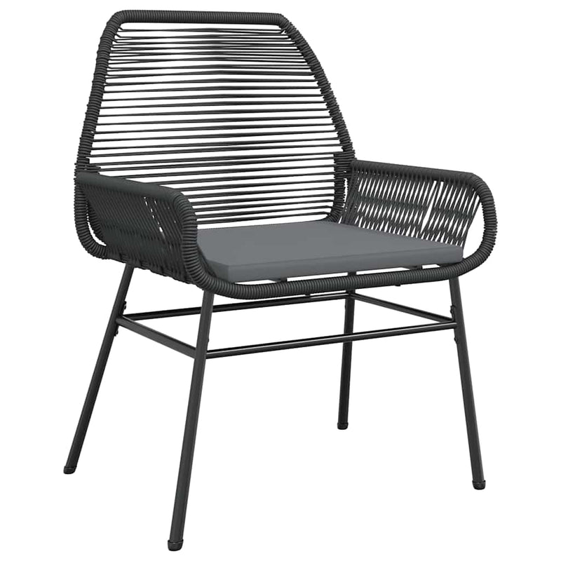 Set de sufragerie de grădină 5 piese neagră Sticlă Poly Rattan