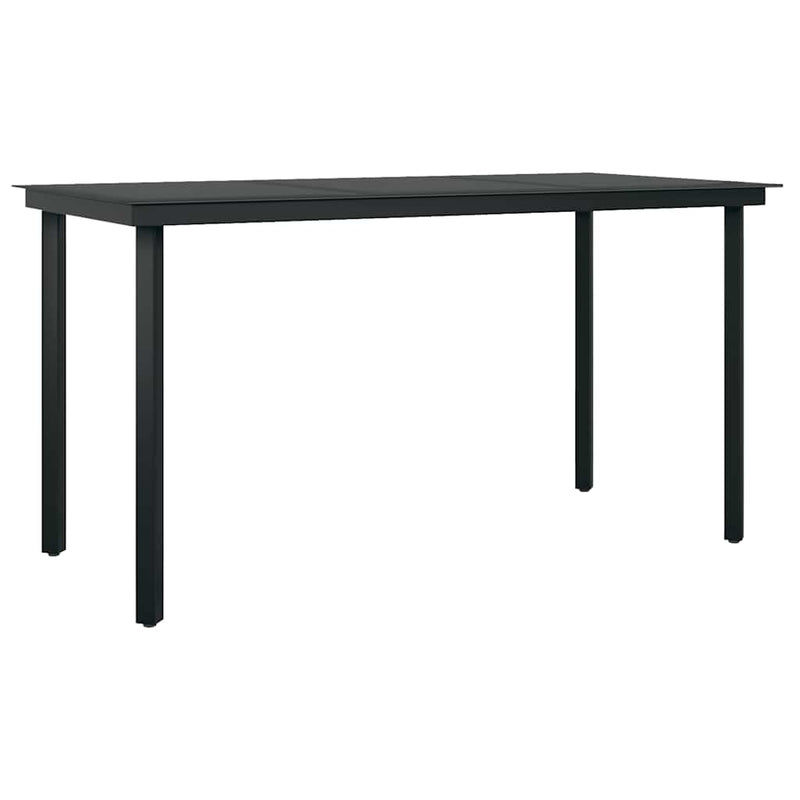 Set de sufragerie de grădină 5 piese neagră Sticlă Poly Rattan