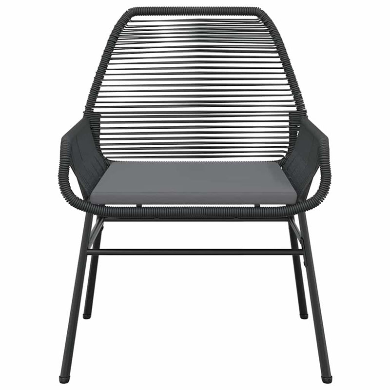 Set de sufragerie de grădină 5 piese neagră Sticlă Poly Rattan