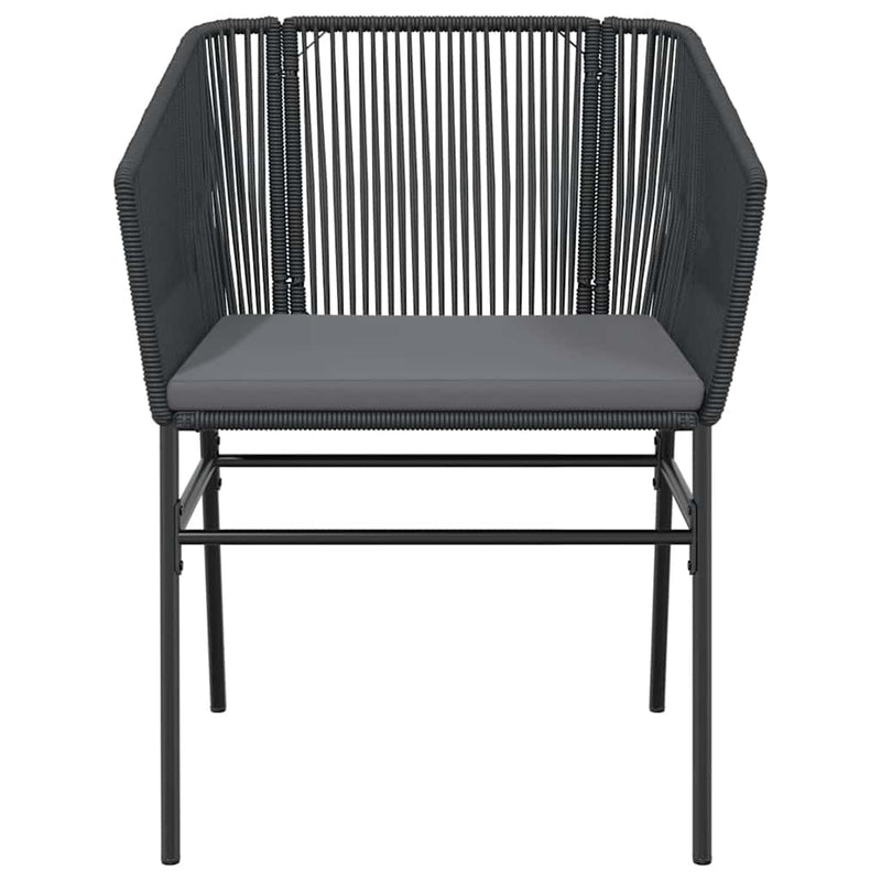 Set de sufragerie de grădină 5 piese neagră Sticlă Poly Rattan