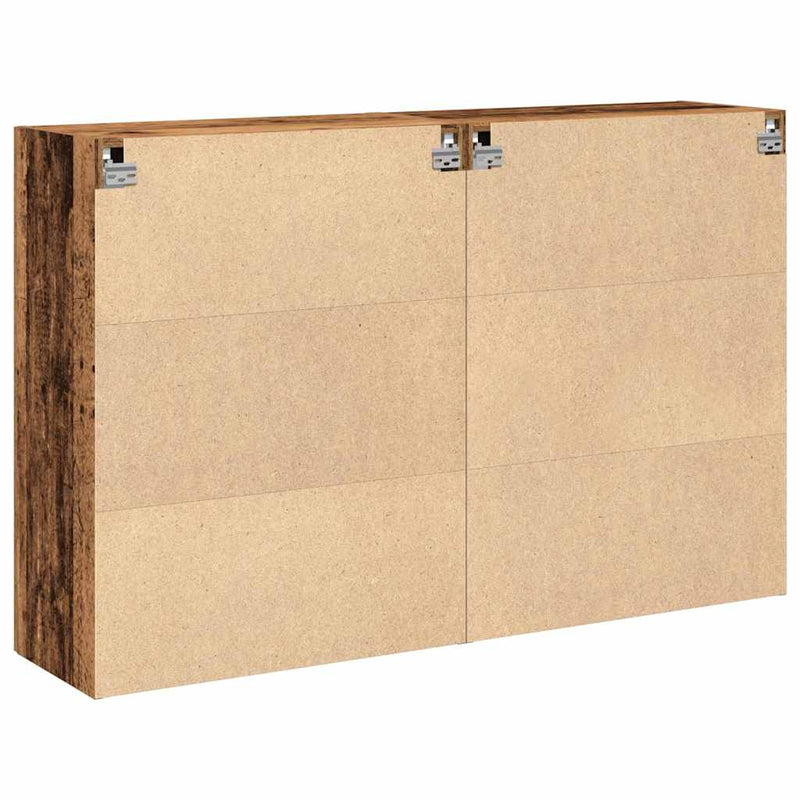 Dulapuri de perete 2 buc. Lemn Vechi 69,5 x 34 x 90 cm