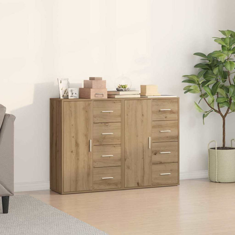 Bufet 2 buc. Stejar Artizanal 60 x 31 x 84 cm Lemn prelucrat