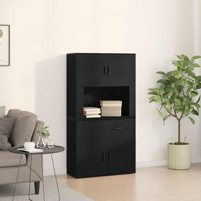 Stejar negru 80 x 33 x 150 cm