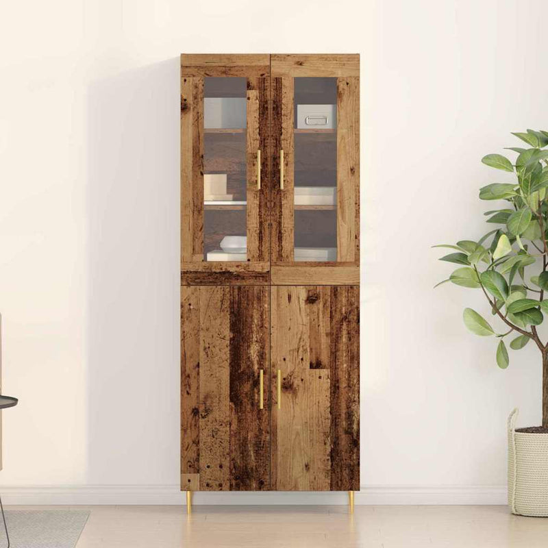 Bufet 2 buc. Lemn vechi 69,5 x 34 x 180 cm Lemn prelucrat