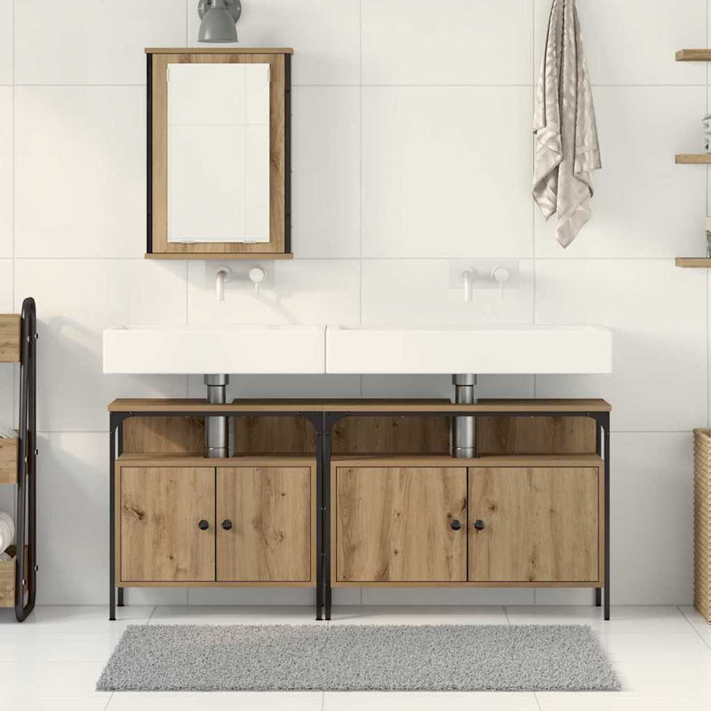 Unități de vanitate pentru baie 3 buc. Maro 80 x 30 x 60 cm