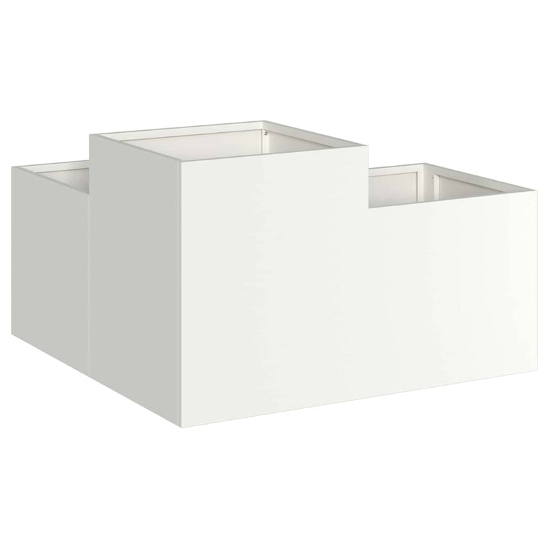 Vază pentru Grădină Alb 80 x 80 x 48 cm Oțel
