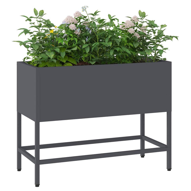 Ghiveci ridicat pentru grădină Antracit 60 x 26 x 45 cm Oțel