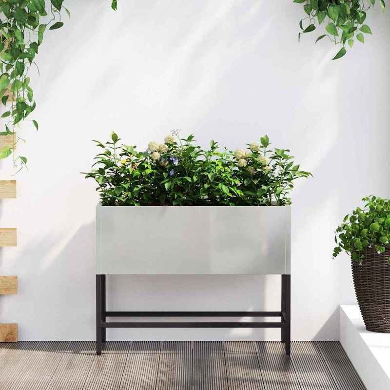 Ghiveci ridicat pentru grădină Argintiu 60 x 26 x 45 cm