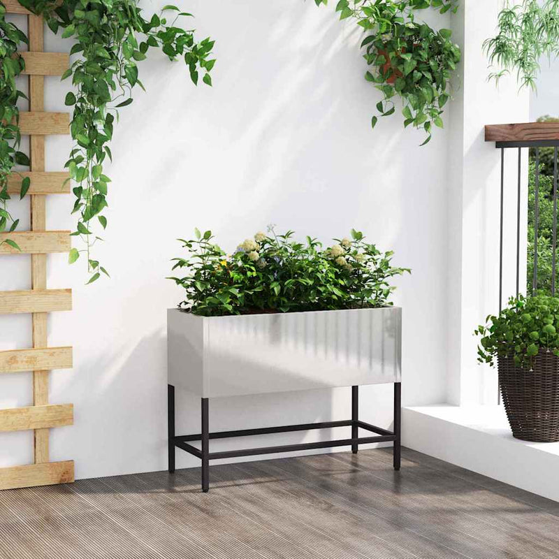 Ghiveci ridicat pentru grădină Argintiu 60 x 26 x 45 cm