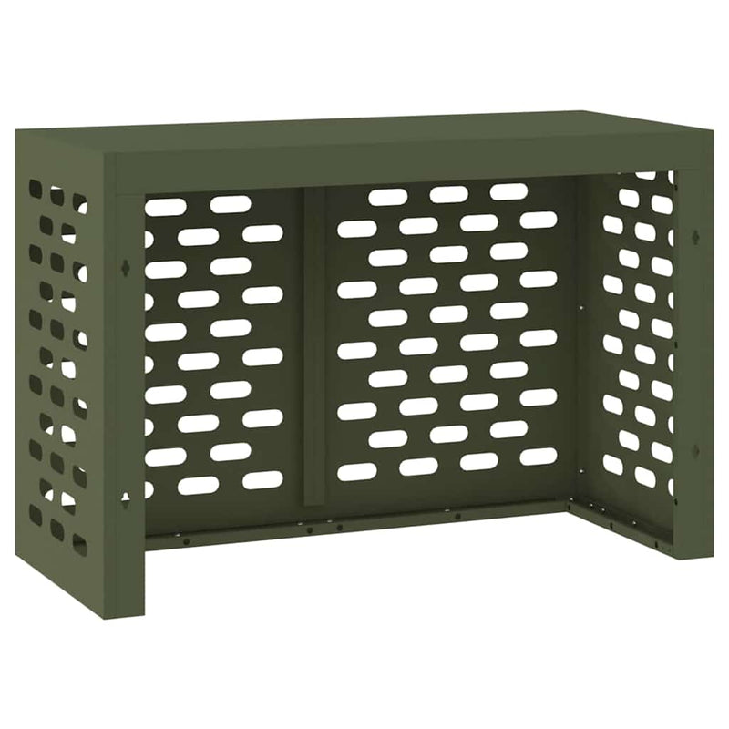 Husă pentru aer condiționat Verde măsliniu 90 x 40 x 60 cm Oțel