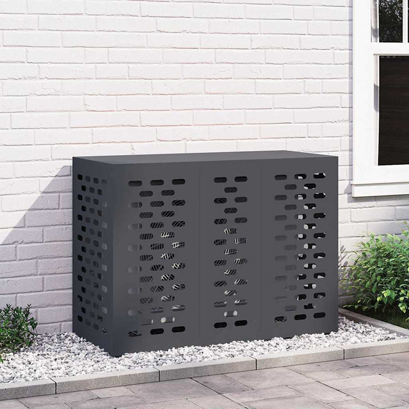 Husă pentru aer condiționat Antracit 110 x 50 x 80 cm Oțel