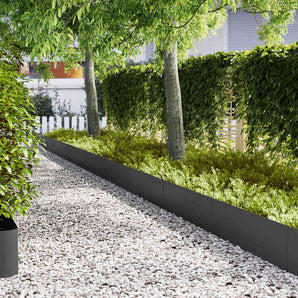 Margine pentru gazon 20 buc. 100 x 0,05 x 30 cm Negru
