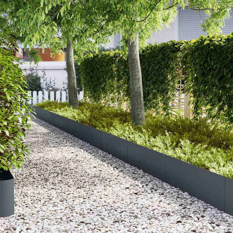 Margine pentru gazon 10 buc. 100 x 0,05 x 30 cm Antracit