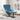 Scaun Egg cu Taburet with Footstool albastru Catifea