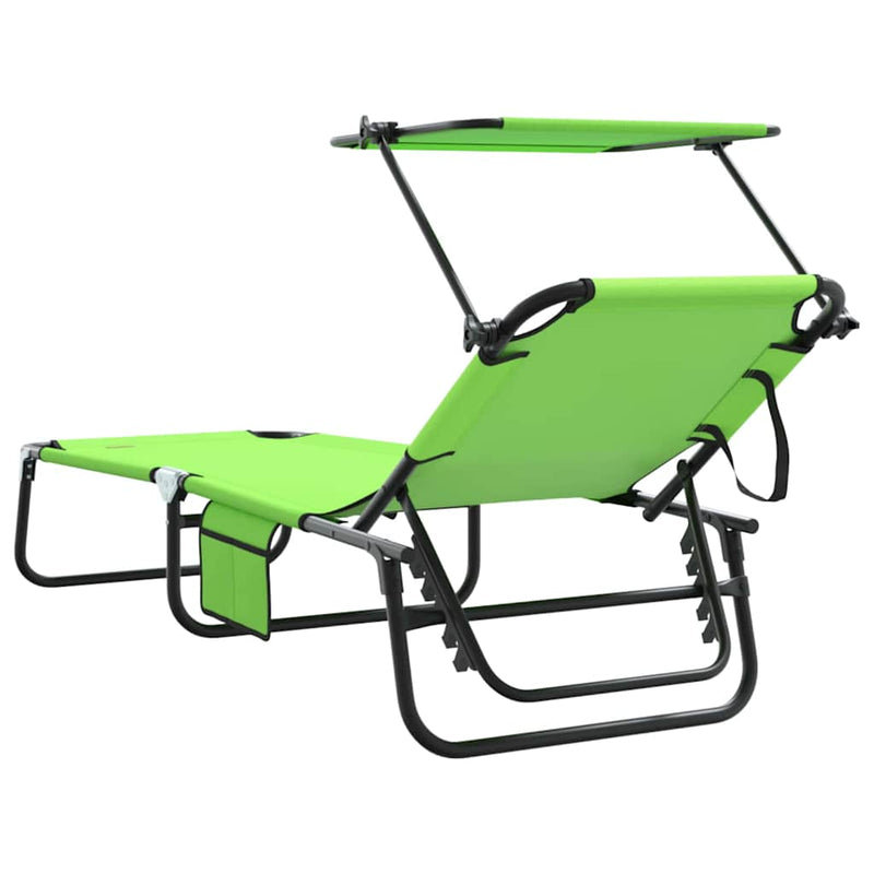Șezlong pliabil oxford Verde