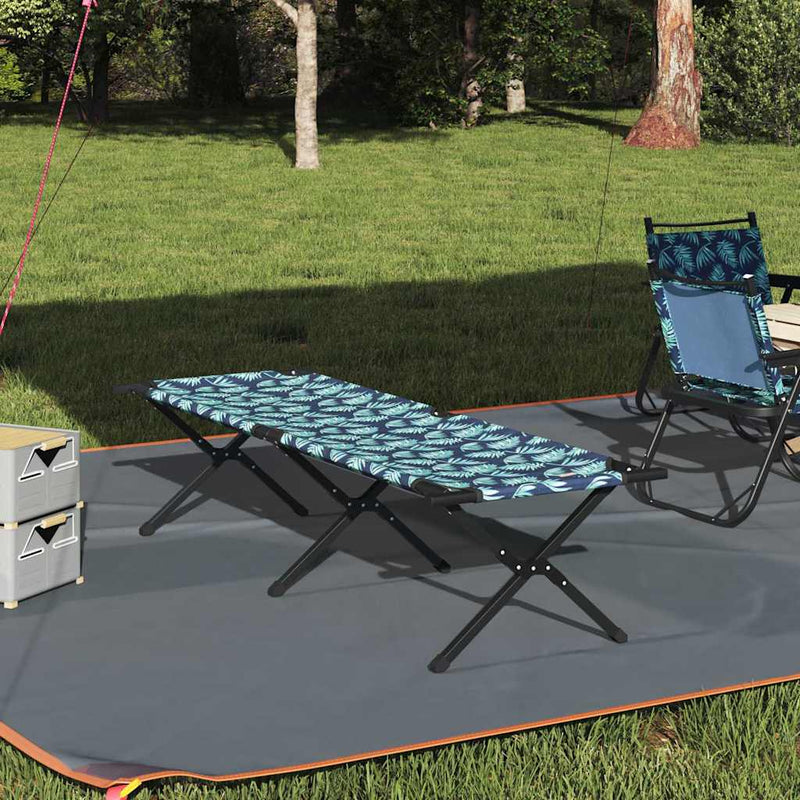 Pat pliabil pentru camping Frunză Pădure 193 x 69 x 45 cm