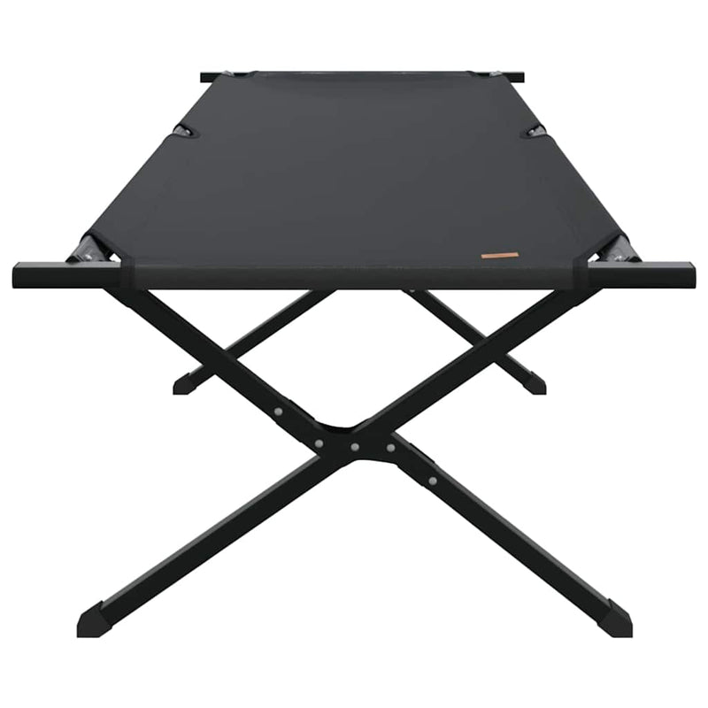 Pat pliabil pentru camping Manual 2 buc. Negru 210 x 80 x 46 cm